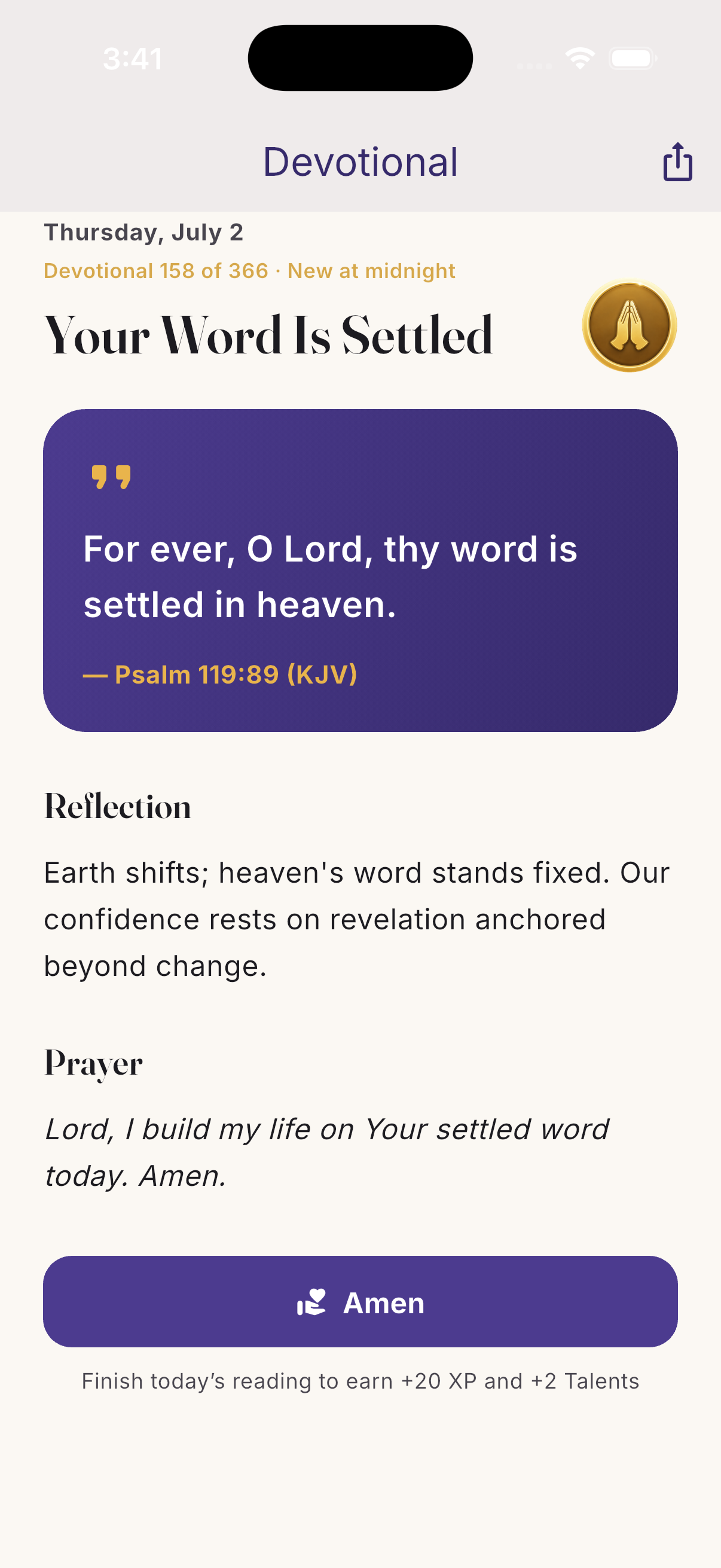 Scripturio daily devotional screen